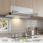 Orbegozo Teleskop-Dunstabzugshaube aus Edelstahl | 65 W | LED-Beleuchtung | Rauchabsaugung | 60 x 28–45 x 19,25 cm