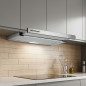 Orbegozo Teleskop-Dunstabzugshaube aus Edelstahl | 65 W | LED-Beleuchtung | Rauchabsaugung | 60 x 28–45 x 19,25 cm