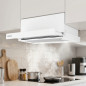 Hotte aspirante télescopique blanche Orbegozo | 65 W | Éclairage LED | Extraction des fumées | 60 x 28,3-45,3 x 21,5 cm