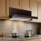 Exaustor telescópico marrom Orbegozo | 65 W | Iluminação LED | Extração de fumaça | 60 x 28,3-45,3 x 21,5 cm