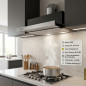 Orbegozo Teleskop-Dunstabzugshaube | 65 W | LED-Beleuchtung | Rauchabsaugung | 60 x 28,3–45,3 x 21,5 cm