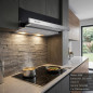 Orbegozo Teleskop-Dunstabzugshaube | 65 W | LED-Beleuchtung | Rauchabsaugung | 60 x 28,3–45,3 x 21,5 cm