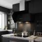 Sino de vidro preto Orbegozo | 230 W | Iluminação LED | Extração de fumaça | 90 x 37,5 x 87-135 cm Sino de vidro preto Orbegozo | 230 W | Iluminação LED | Extração de fumaça | 90 x 37,5 x 87-135 cm