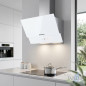 Campana in vetro bianco Orbegozo | 230W | Illuminazione a LED | Aspirazione fumo | 90 x 37,5 x 87-135 cm Campana in vetro bianco Orbegozo | 230W | Illuminazione a LED | Aspirazione fumo | 90 x 37,5 x 87-135 cm