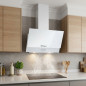 Coifa de vidro branco Orbegozo | 105W | Iluminação LED | Extração de fumaça | 70cm de largura Coifa de vidro branco Orbegozo | 105W | Iluminação LED | Extração de fumaça | 70cm de largura