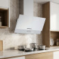 Orbegozo Dunstabzugshaube aus weißem Glas | 105 W | LED-Beleuchtung | Rauchabsaugung Orbegozo Dunstabzugshaube aus weißem Glas | 105 W | LED-Beleuchtung | Rauchabsaugung