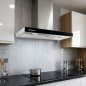 Orbegozo Cooker Hood with Black Glass Front | 230W | LED Lighting | Smoke Extraction | 90 x 50.5 x 55-103 cm