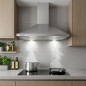 Orbegozo Dunstabzugshaube aus Edelstahl | 190 W | LED-Beleuchtung | Rauchabsaugung | 90 cm breit