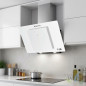 Orbegozo Dunstabzugshaube aus weißem Glas | 300 W | LED-Beleuchtung | Rauchabsaugung | 69,5 x 40,5 x 47 cm Orbegozo Dunstabzugshaube aus weißem Glas | 300 W | LED-Beleuchtung | Rauchabsaugung | 69,5 x 40,5 x 47 cm