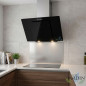 Orbegozo Dunstabzugshaube aus schwarzem Glas | 300 W | LED-Beleuchtung | Rauchabsaugung | 89,5 x 40,5 x 47 cm