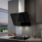 Orbegozo Black Glass Cooker Hood | 300W | LED Lighting | Smoke Extraction | 69.5 x 40.5 x 47 cm