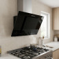 Orbegozo Black Glass Cooker Hood | 300W | LED Lighting | Smoke Extraction | 69.5 x 40.5 x 47 cm