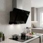 Sino de vidro preto Orbegozo | 210 W | Iluminação LED | Extração de fumaça | 89,5 x 40,5 x 47 cm Sino de vidro preto Orbegozo | 210 W | Iluminação LED | Extração de fumaça | 89,5 x 40,5 x 47 cm