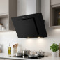 Sino de vidro preto Orbegozo | 210 W | Iluminação LED | Extração de fumaça | 89,5 x 40,5 x 47 cm Sino de vidro preto Orbegozo | 210 W | Iluminação LED | Extração de fumaça | 89,5 x 40,5 x 47 cm