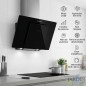 Sino de vidro preto Orbegozo | 210 W | Iluminação LED | Extração de fumaça | 59,5 x 40,5 x 47 cm Sino de vidro preto Orbegozo | 210 W | Iluminação LED | Extração de fumaça | 59,5 x 40,5 x 47 cm