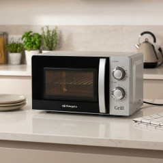 Micro-ondas Orbegozo 20L, 700W, Grill 900W, 9 níveis de potência, modos combinados