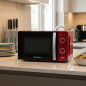 Orbegozo Mikrowelle mit Grillfunktion (20 l, 700 W) | Rote Tischmikrowelle | Konvektionsmikrowelle mit 6 Leistungsstufen und Tim