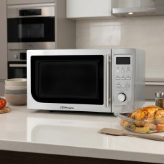 Microondas con Grill 25L 1000W Orbegozo | Microondas de Sobremesa con plato giratorio | Microondas de Convección 8 Potencias