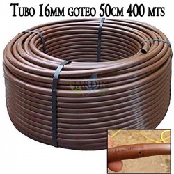 4 x Tuyau d'arrosage goutte à goutte 16mm à 50 cm marron, 100 mètres, Suinga