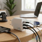 Adaptateur USB portable Orbegozo | Chargeur compact pour 3 appareils mobiles | Charge rapide et sécurisée | Design léger Adaptateur USB portable Orbegozo | Chargeur compact pour 3 appareils mobiles | Charge rapide et sécurisée | Design léger