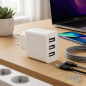 Adaptateur USB portable Orbegozo | Chargeur compact pour 3 appareils mobiles | Charge rapide et sécurisée | Design léger Adaptateur USB portable Orbegozo | Chargeur compact pour 3 appareils mobiles | Charge rapide et sécurisée | Design léger