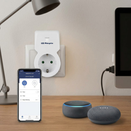 Enchufe inteligente WiFi Orbegozo 3680W - Control remoto por app móvil