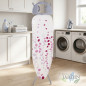 Housse de table à repasser 114 x 36 cm | 100 % coton | Peluche 7 mm | Housse de table à repasser résistante à la chaleur