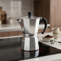 Cafeteira de alumínio | Cafeteira italiana de 6 xícaras para indução | Máquina de expresso | Adequada para todos os tipos de fog Cafeteira de alumínio | Cafeteira italiana de 6 xícaras para indução | Máquina de expresso | Adequada para todos os tipos de fog