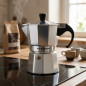 Cafetera Aluminio Aluminio | Cafetera Italiana 3 Tazas Inducción | Cafetera Espresso | Cafetera Apta para todo tipo de cocinas Cafetera Aluminio Aluminio | Cafetera Italiana 3 Tazas Inducción | Cafetera Espresso | Cafetera Apta para todo tipo de cocinas