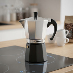 Cafetière en aluminium | Cafetière italienne 6 tasses pour induction | Machine à expresso | Compatible tous types de plaques de