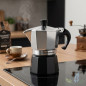 Cafetera Aluminio Aluminio | Cafetera Italiana 3 Tazas Inducción | Cafetera Espresso | Cafetera Apta para todo tipo de cocinas Cafetera Aluminio Aluminio | Cafetera Italiana 3 Tazas Inducción | Cafetera Espresso | Cafetera Apta para todo tipo de cocinas