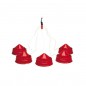 Bevitore Polpo Appeso per Pulcini | 15x15x9 cm | Bevitore a Livello Costante | 5 Uscite per Pulcini di 1° Età | Rosso Bevitore Polpo Appeso per Pulcini | 15x15x9 cm | Bevitore a Livello Costante | 5 Uscite per Pulcini di 1° Età | Rosso
