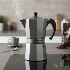 Cafetière italienne en aluminium ARGENT Orbegozo. Capacité 9 tasses