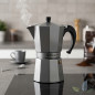 Caffettiera in alluminio argentato | Caffettiera italiana da 9 tazze per piani cottura a induzione | Macchina per espresso | Ada