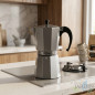 Cafetera Aluminio Silver | Cafetera Italiana 6 Tazas Inducción | Cafetera Espresso | Cafetera Apta para todo tipo de cocinas