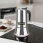 Orbegozo italienische Kaffeemaschine aus Edelstahl. Fassungsvermögen 12 Tassen. Orbegozo italienische Kaffeemaschine aus Edelstahl. Fassungsvermögen 12 Tassen.