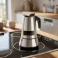 Cafetière en aluminium | Cafetière italienne 6 tasses pour induction | Machine à expresso | Compatible tous types de plaques de