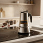 Aluminum Coffee Maker | 4-Cup Italian Coffee Maker for Induction | Espresso Maker | Suitable for all types of stovetops