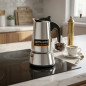 Aluminum Coffee Maker | 4-Cup Italian Coffee Maker for Induction | Espresso Maker | Suitable for all types of stovetops