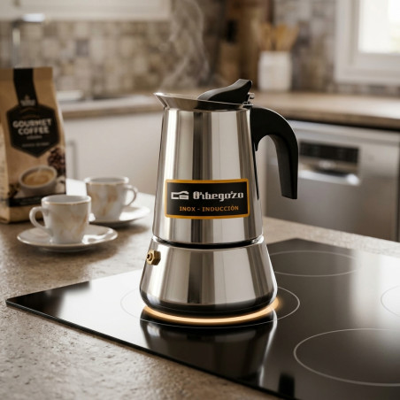 Cafeteira italiana de aço inoxidável com 2 xícaras, cafeteira expresso, cafeteira