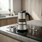 Cafetière en aluminium | Cafetière italienne 2 tasses pour induction | Machine à expresso | Compatible avec toutes les plaques d Cafetière en aluminium | Cafetière italienne 2 tasses pour induction | Machine à expresso | Compatible avec toutes les plaques d
