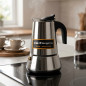 Cafetière en aluminium | Cafetière italienne 2 tasses pour induction | Machine à expresso | Compatible avec toutes les plaques d Cafetière en aluminium | Cafetière italienne 2 tasses pour induction | Machine à expresso | Compatible avec toutes les plaques d
