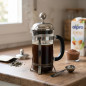 Cafeteira de vidro Orbegozo French Press | Cafeteira de 350ml | Prepara chá, café, leite, chocolate quente e infusões