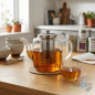 Borosilicate Glass Teapot | 1000 ml Capacity | High Heat Resistance Glass Teapot | Ideal for Tea and Infusions Borosilicate Glass Teapot | 1000 ml Capacity | High Heat Resistance Glass Teapot | Ideal for Tea and Infusions