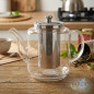Théière en verre borosilicate | Capacité 1000 ml | Verre résistant aux hautes températures | Idéale pour le thé et les infusions