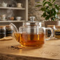 Borosilicate Glass Teapot | 700ml Capacity | High Heat Resistance Glass Teapot | Ideal for Tea and Infusions Borosilicate Glass Teapot | 700ml Capacity | High Heat Resistance Glass Teapot | Ideal for Tea and Infusions
