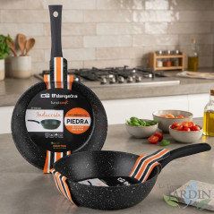 Deep forged aluminum frying pan 32 CM Orbegozo.  Non-stick stone coating.