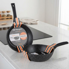 Frigideira funda de alumínio forjado 20 cm, pedra antiaderente, frigideira funda, frigideira para cozinhar, frigideira antiadere