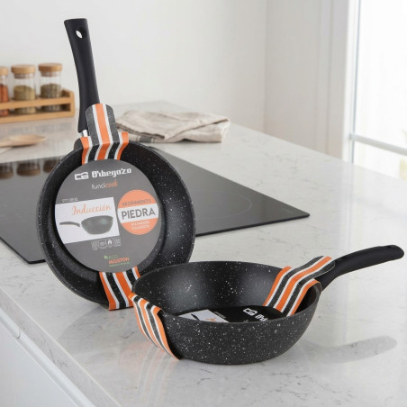 Frigideira funda de alumínio forjado 20 cm, pedra antiaderente, frigideira funda, frigideira para cozinhar, frigideira antiadere