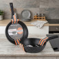 Sartén aluminio forjado 30 cm, piedra antiadherente, sartén cocina, sartén antiadherente, sartén forjada